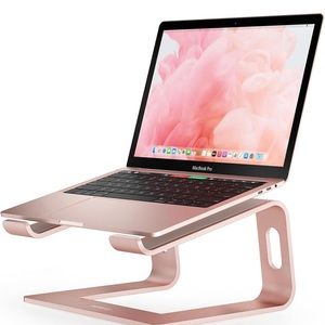 Rose gold laptop stand